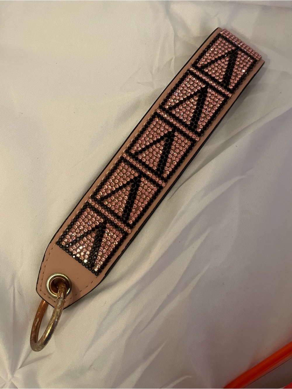 Victoria’s Secret Bedazzled Pink & Black Keychain